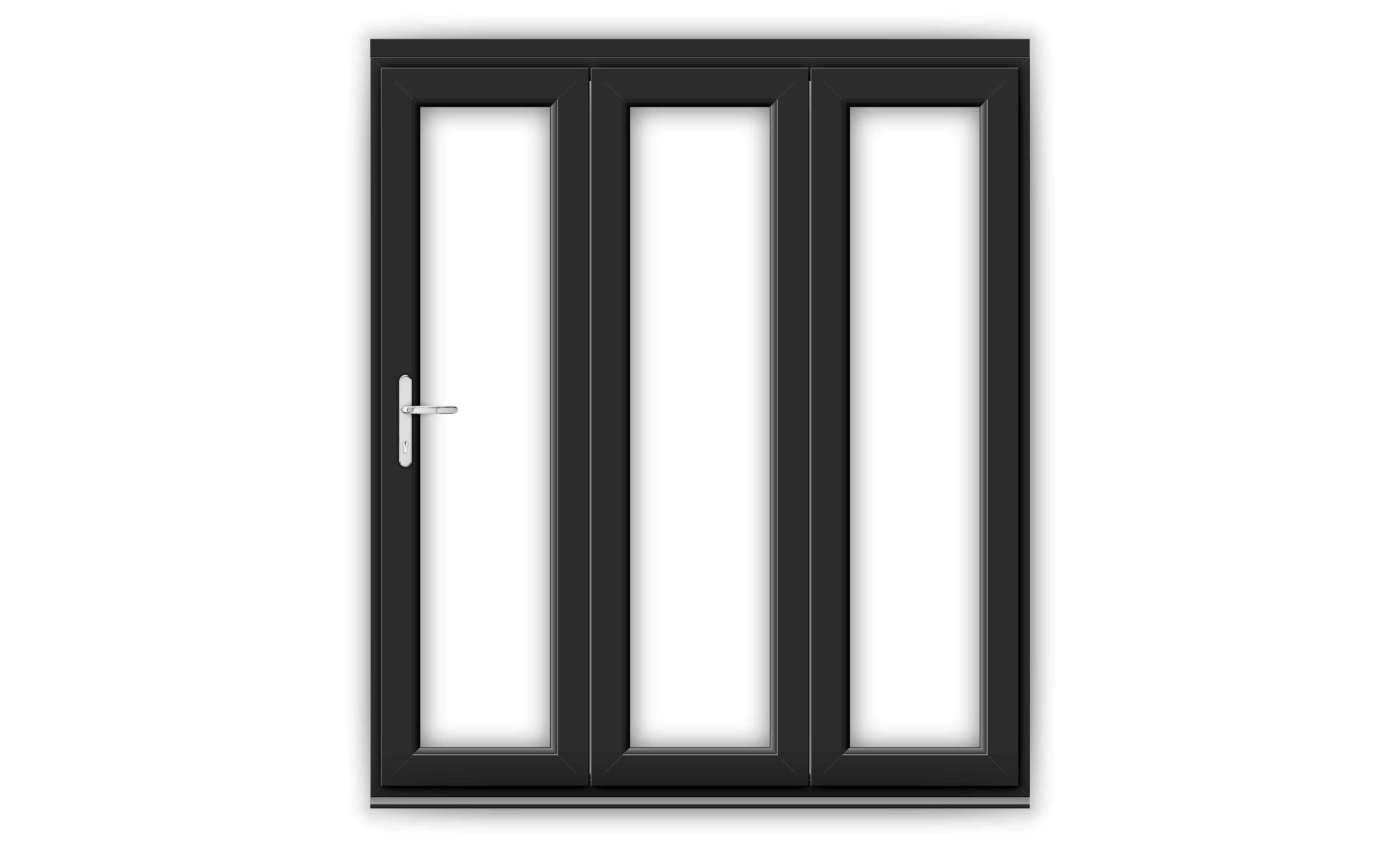 6ft Black uPVC Bifold Doors Flying Doors